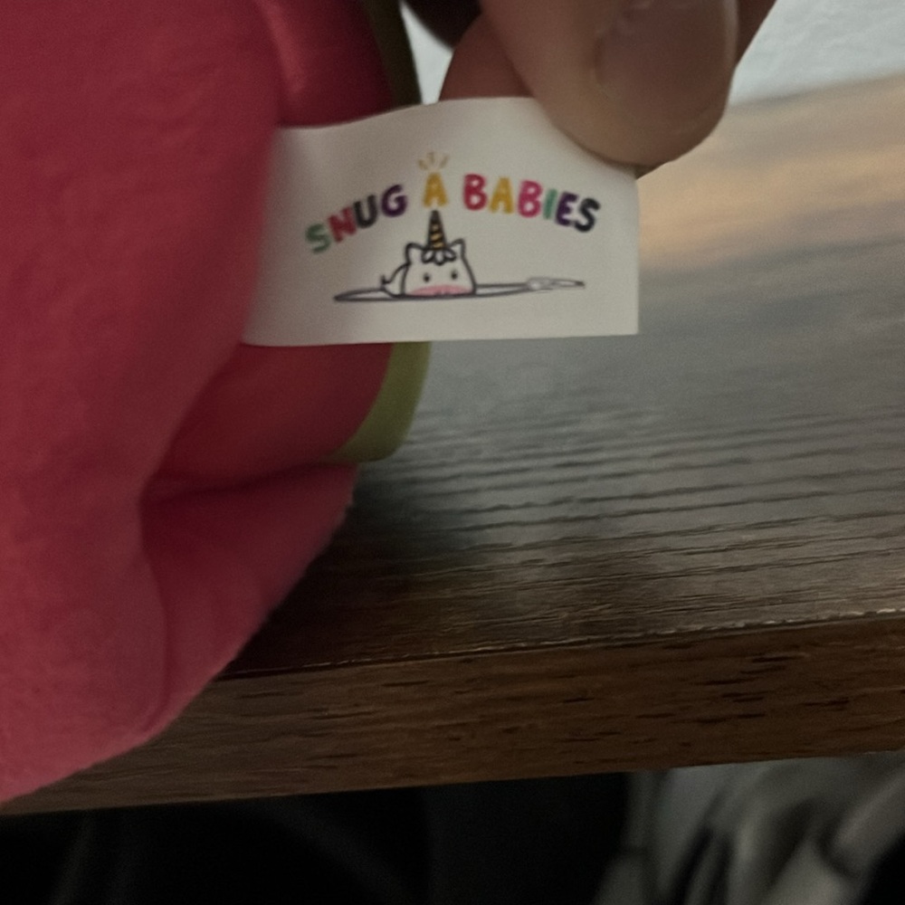 Pixie Crush Pink Rainbow Plush Bag/ Snug a babies - Picture 4 of 10